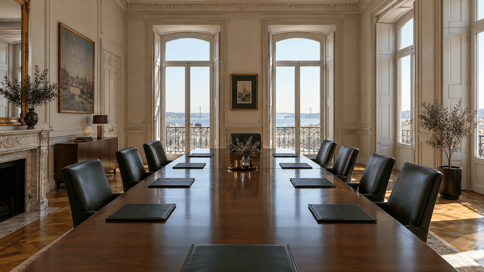 Meeting room in a classical European office